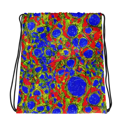 Electric Berry on a Drawstring Bag