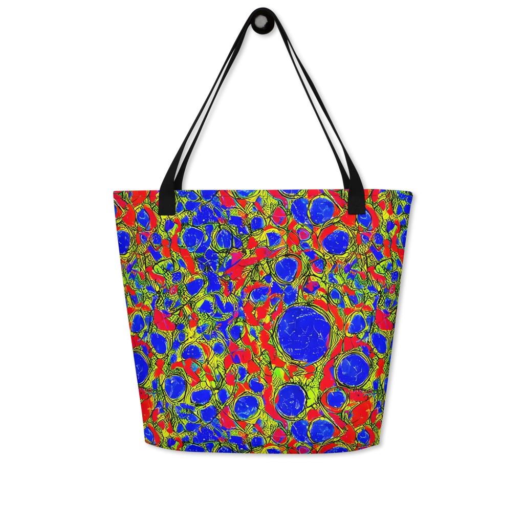 Electric Berry on Large Tote Bag W/ Pocket — Front