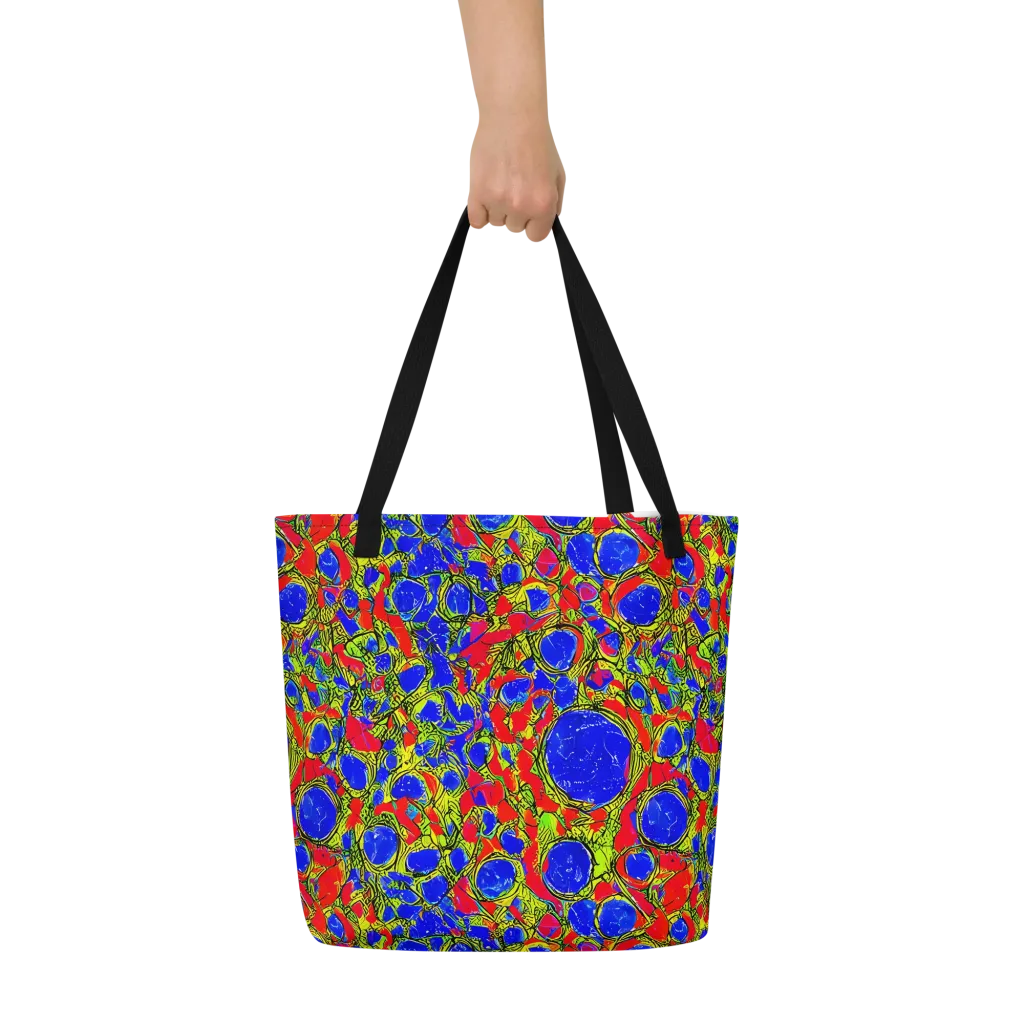 Electric Berry on Large Tote Bag W/ Pocket — Front