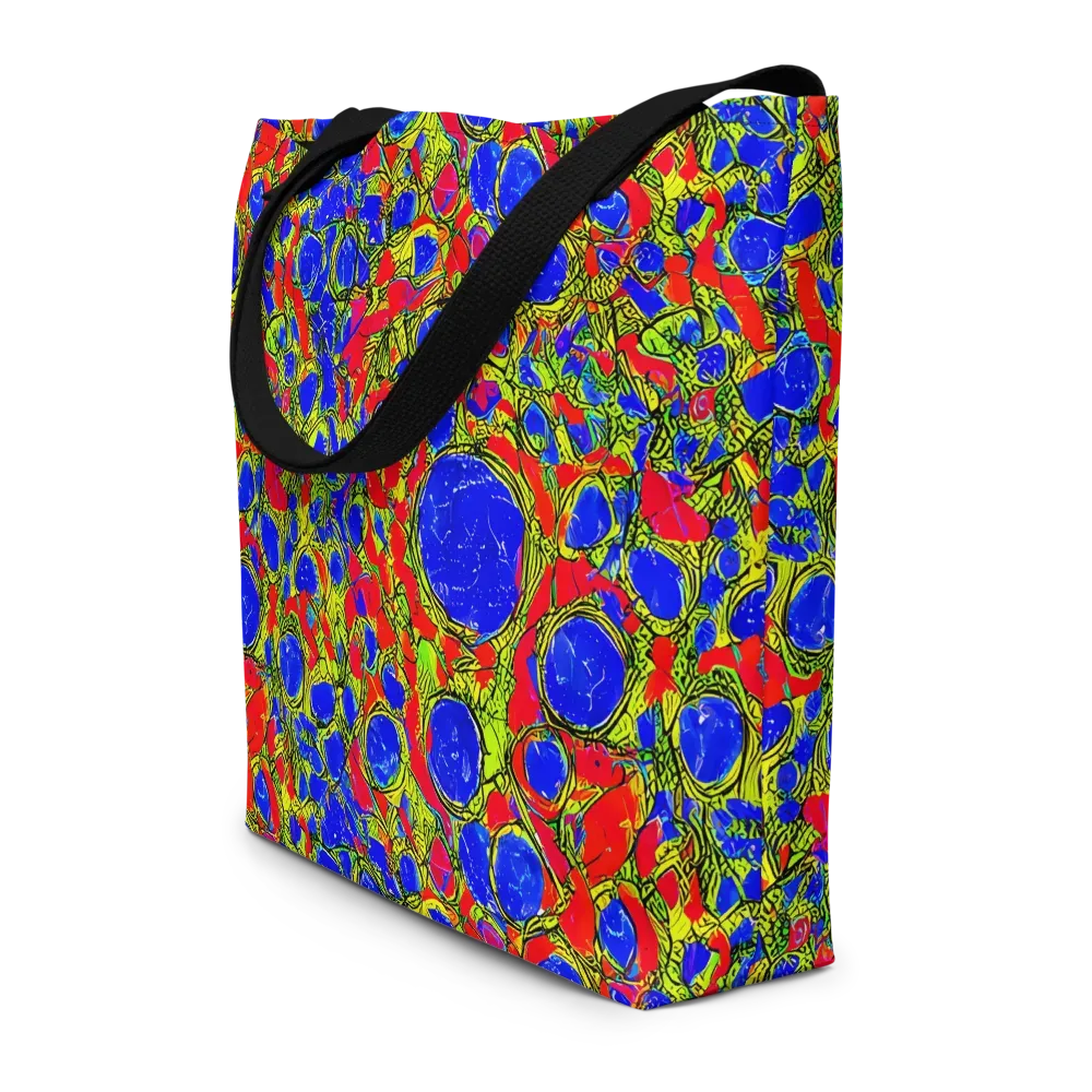 Electric Berry on Large Tote Bag W/ Pocket — Front