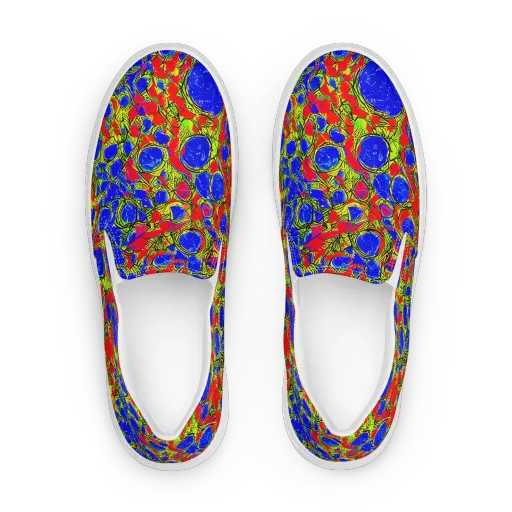 Electric Berry on a Women's Slip-On Canvas Shoes