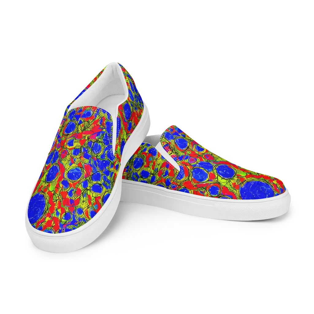 Electric Berry on Women's Slip-On Canvas Shoes — Left Front