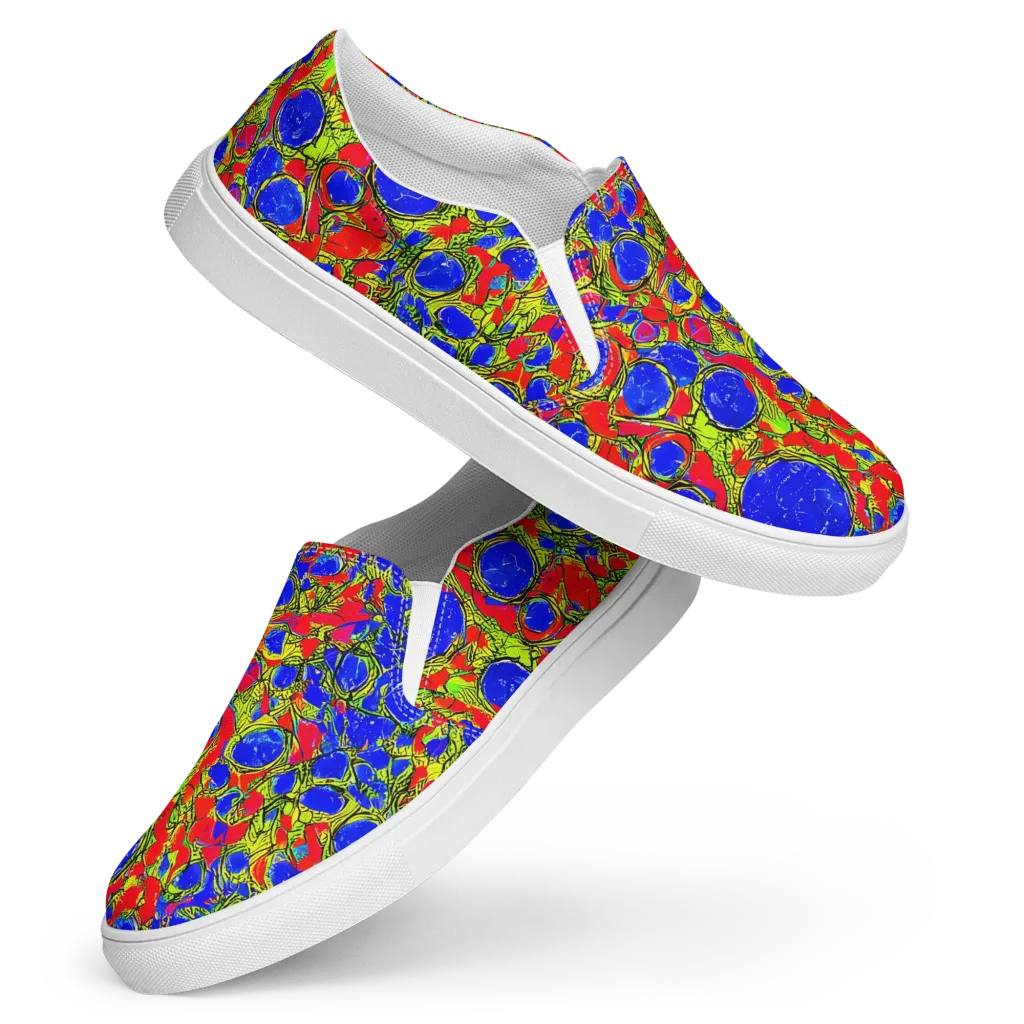 Electric Berry on Women's Slip-On Canvas Shoes — Front