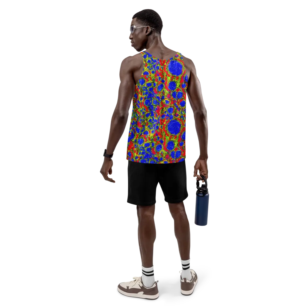 Electric Berry on Men's Tank Top — Back