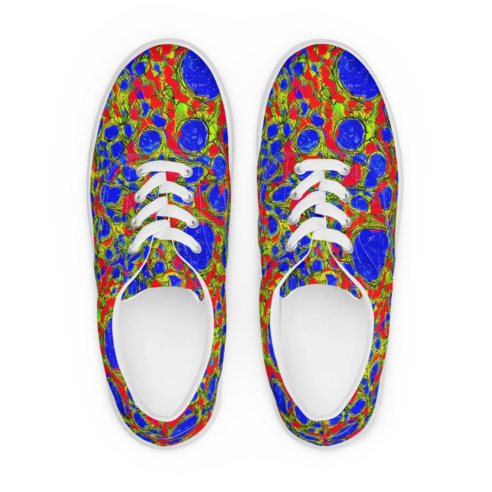 Electric Berry on Men's Lace-Up Canvas Shoes — Front