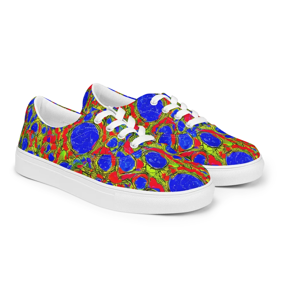 Electric Berry on Men's Lace-Up Canvas Shoes — Right Front