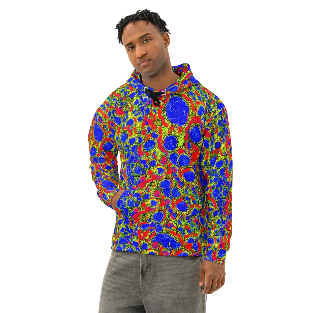 Electric Berry on Cotton Hoodie — Left Front