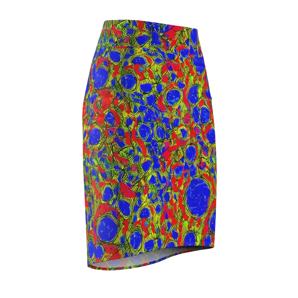 Electric Berry on Pencil Skirt — Front Side