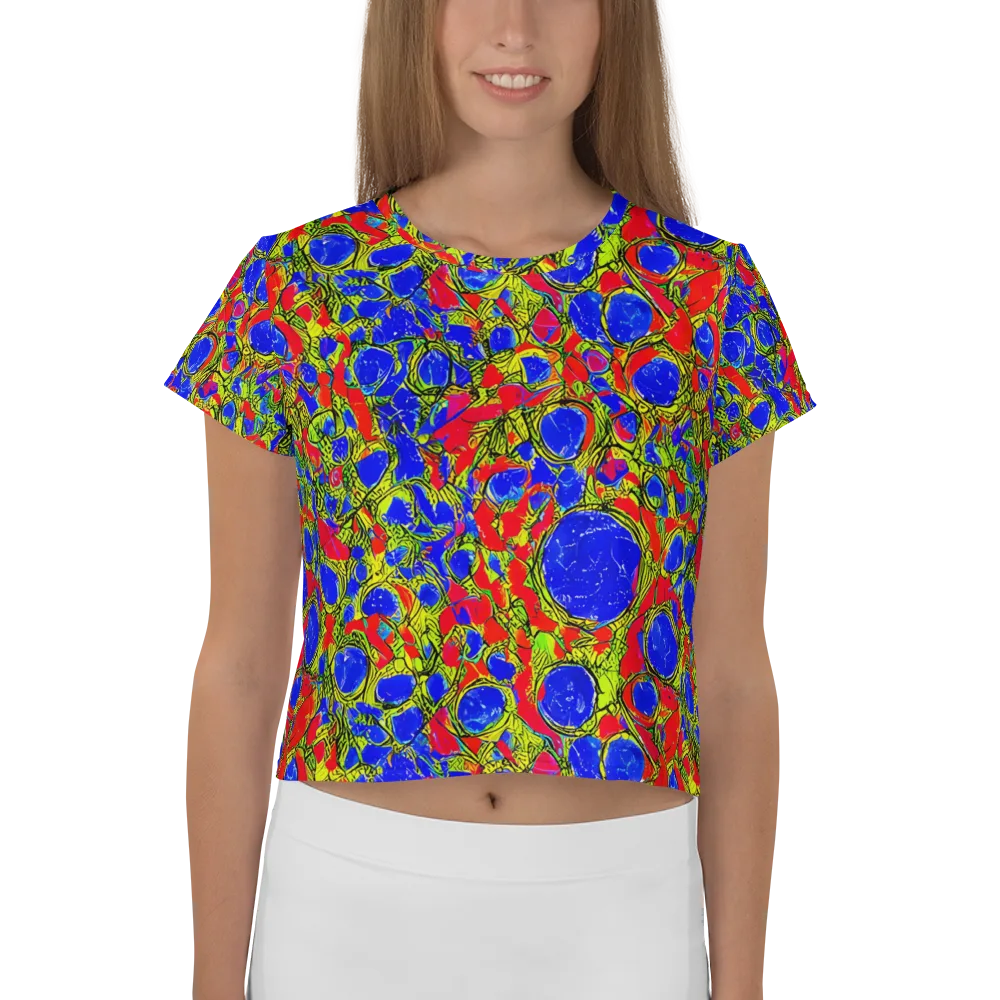 Electric Berry on Crop Tee — Front
