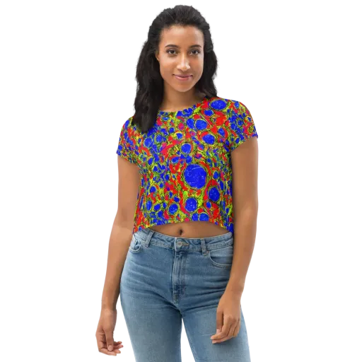 Electric Berry on a Crop Tee