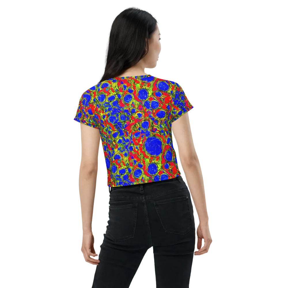 Electric Berry on Crop Tee — Back