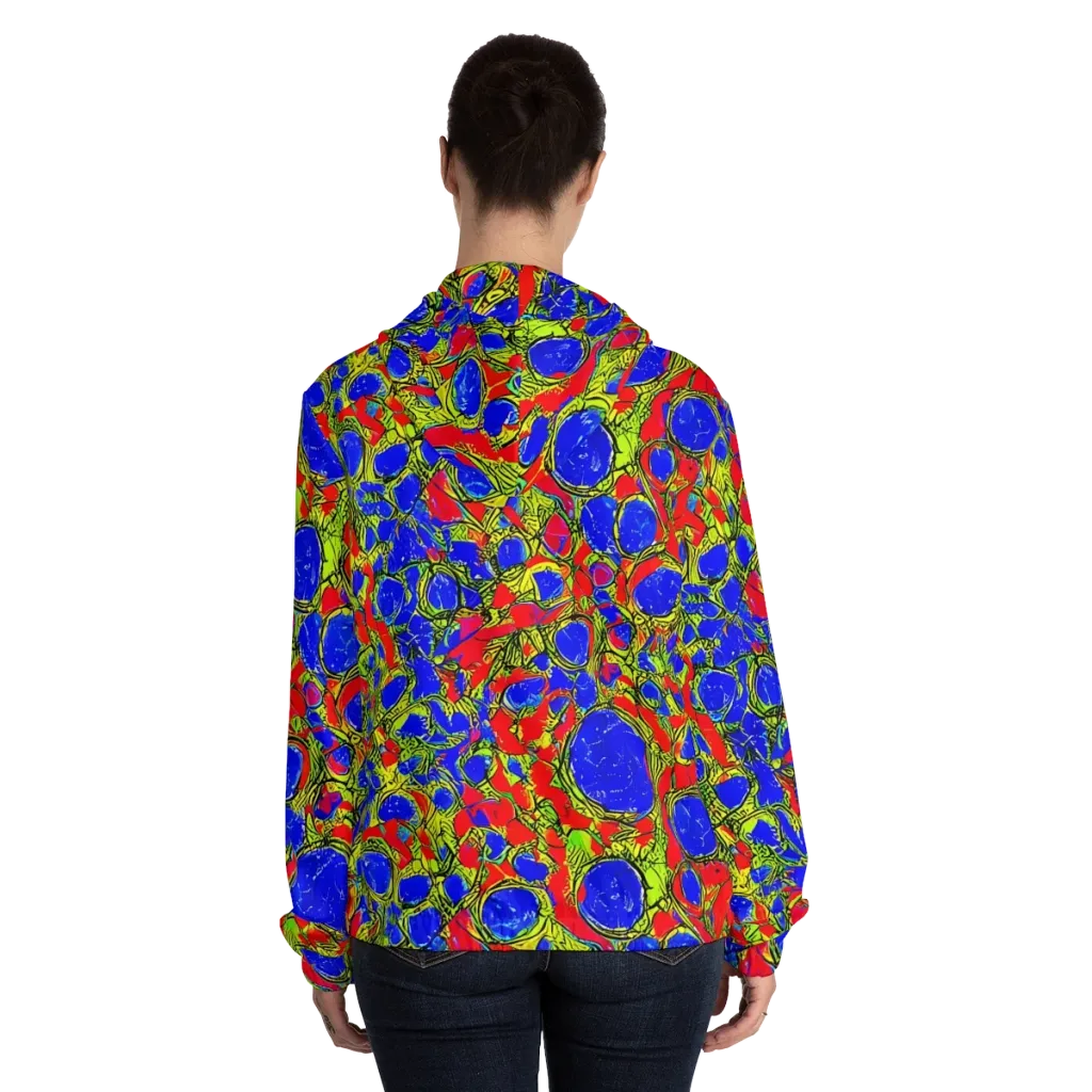 Electric Berry on Women's Full-Zip Hoodie — Back On Person