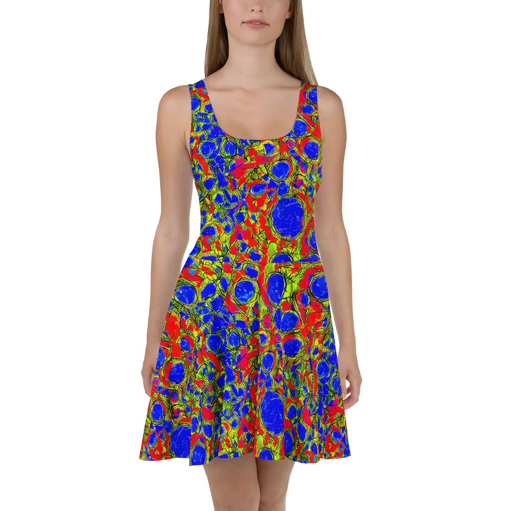 Electric Berry on Skater Dress — Front