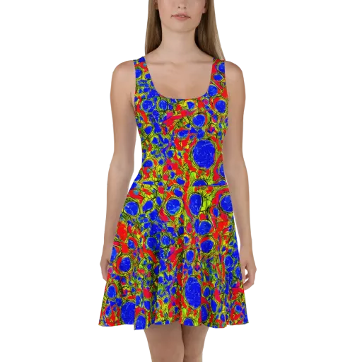 Electric Berry on a Skater Dress