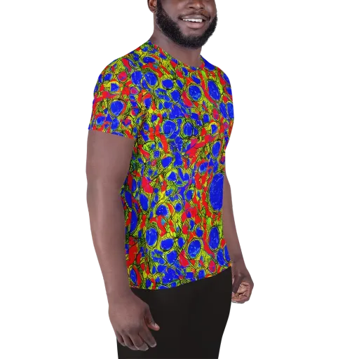Electric Berry on a Men's Athletic T-Shirt