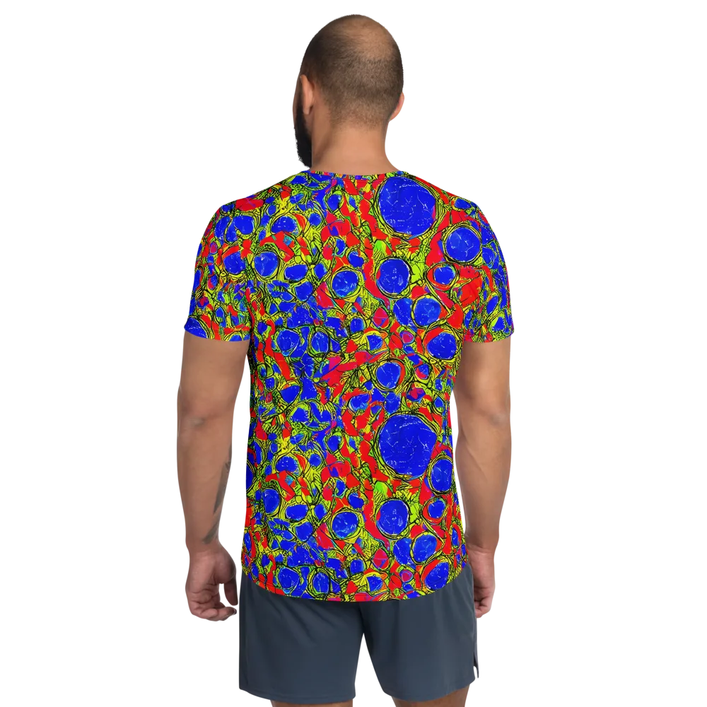 Electric Berry on Men's Athletic T-Shirt — Back