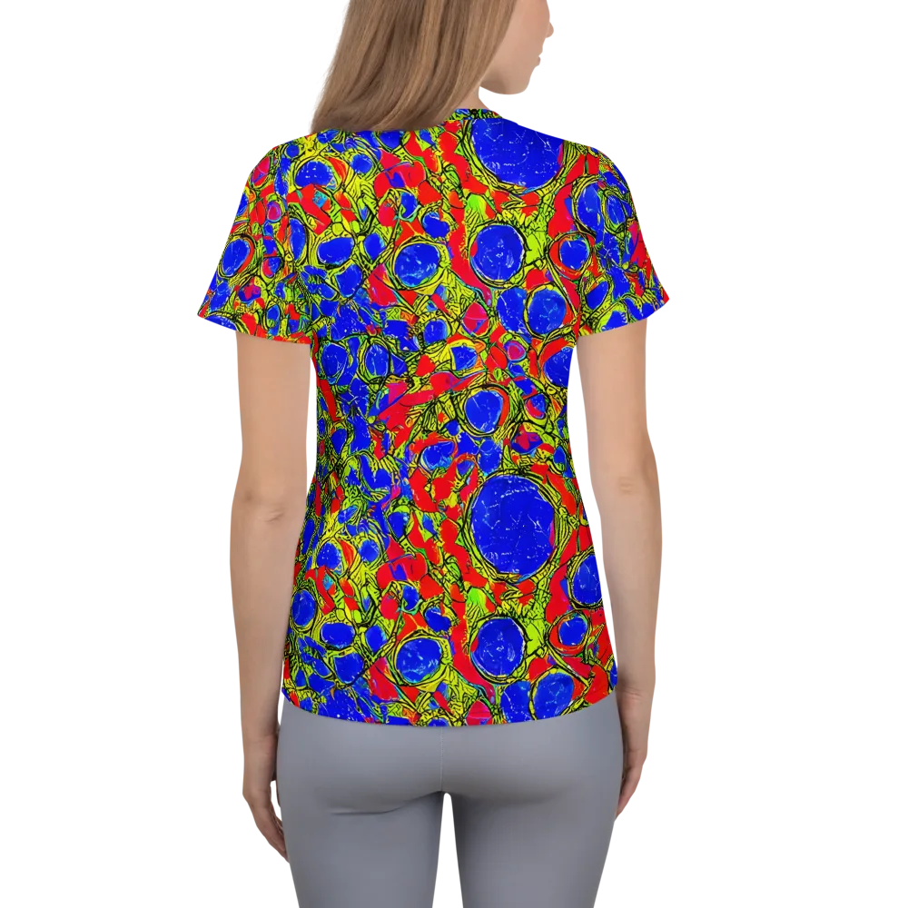 Electric Berry on Women's Athletic T-Shirt — Back