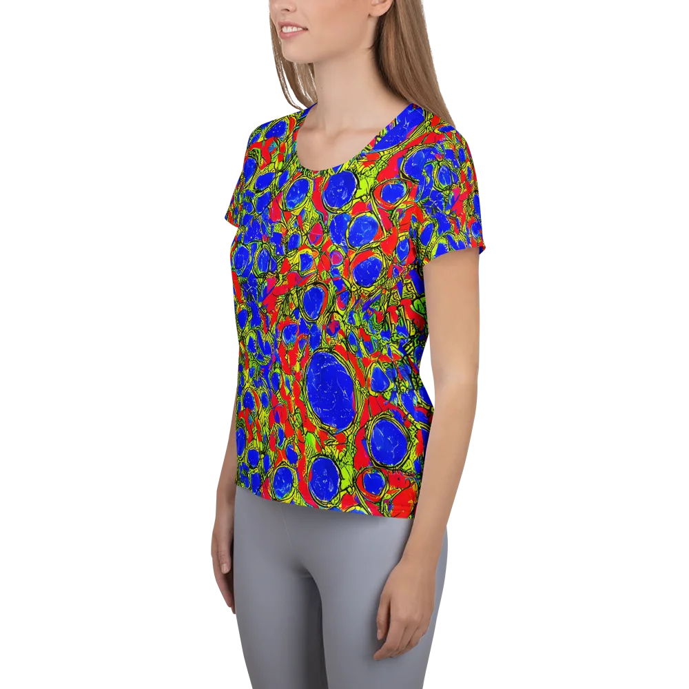 Electric Berry on Women's Athletic T-Shirt — Left
