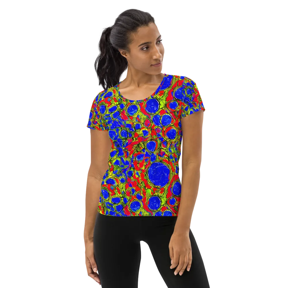 Electric Berry on Women's Athletic T-Shirt — Front