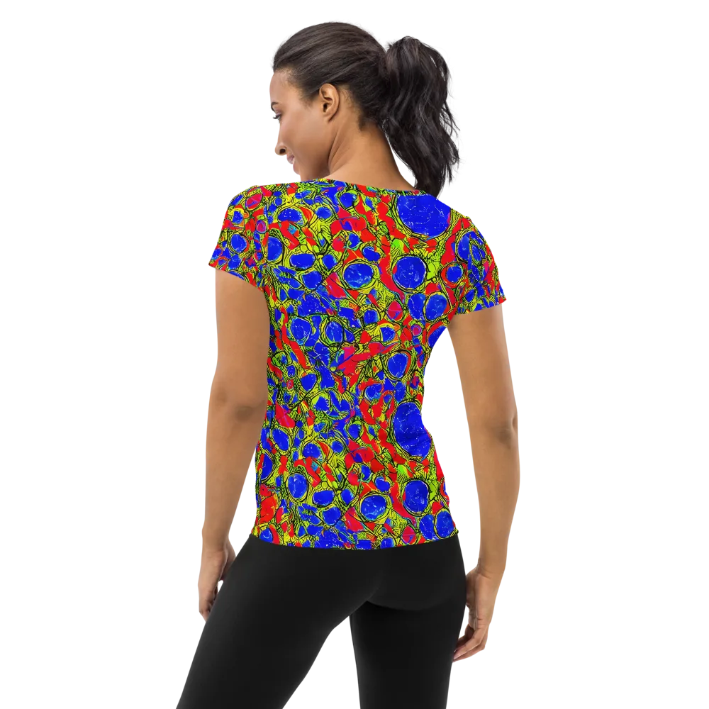 Electric Berry on Women's Athletic T-Shirt — Back