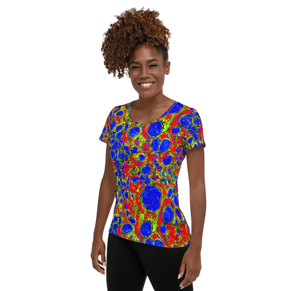 Electric Berry on Women's Athletic T-Shirt — Left