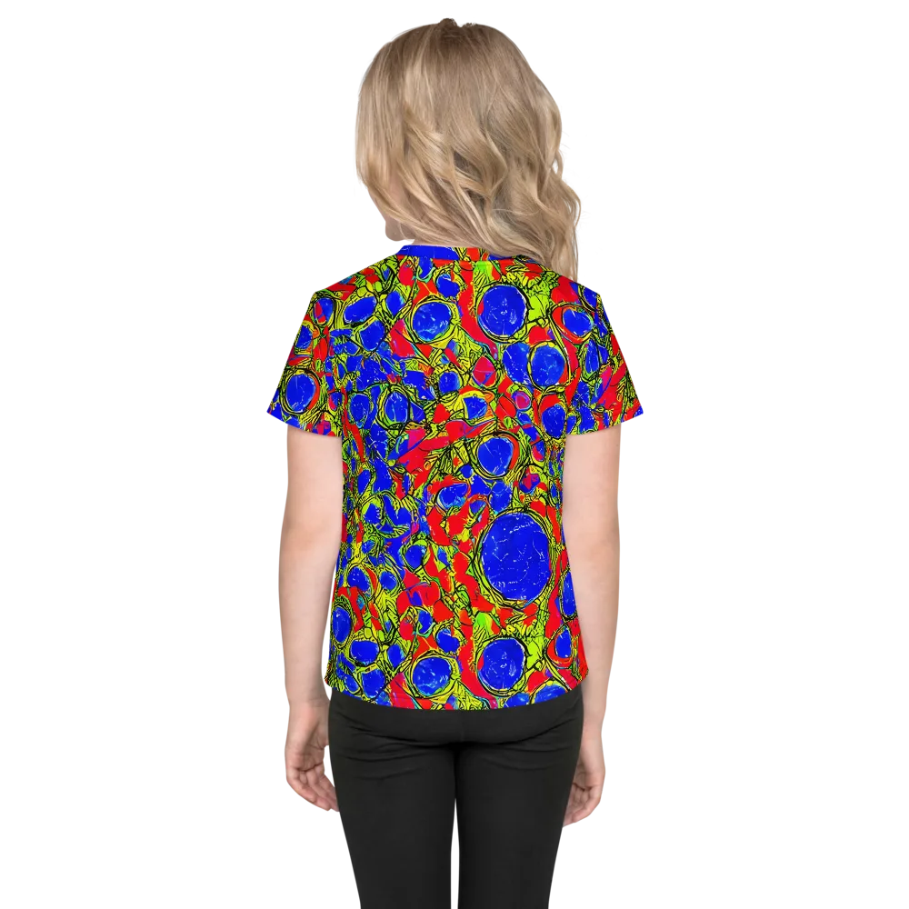 Electric Berry on Kids Crew Neck T-Shirt — Back