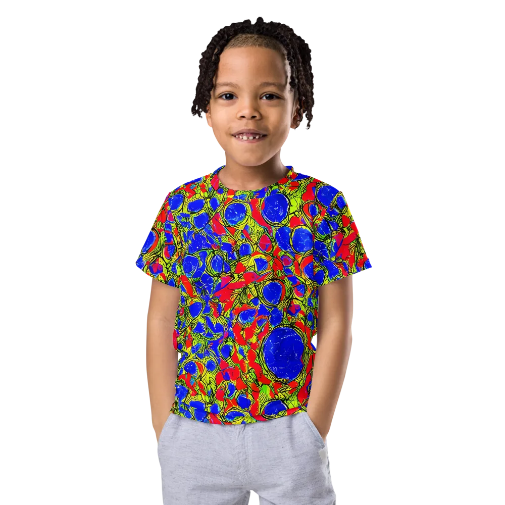 Electric Berry on Kids Crew Neck T-Shirt — Front