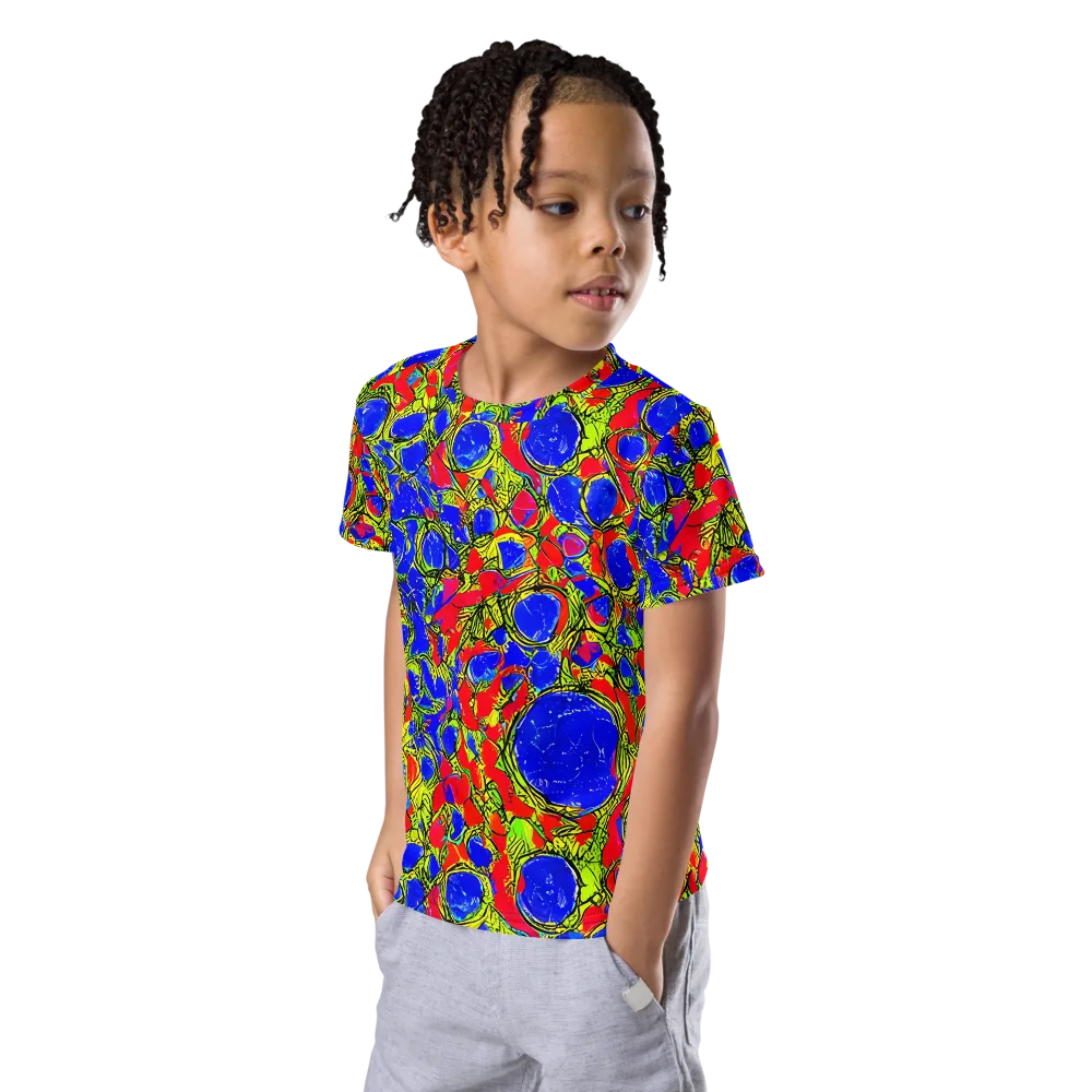 Electric Berry on Kids Crew Neck T-Shirt — Left Front