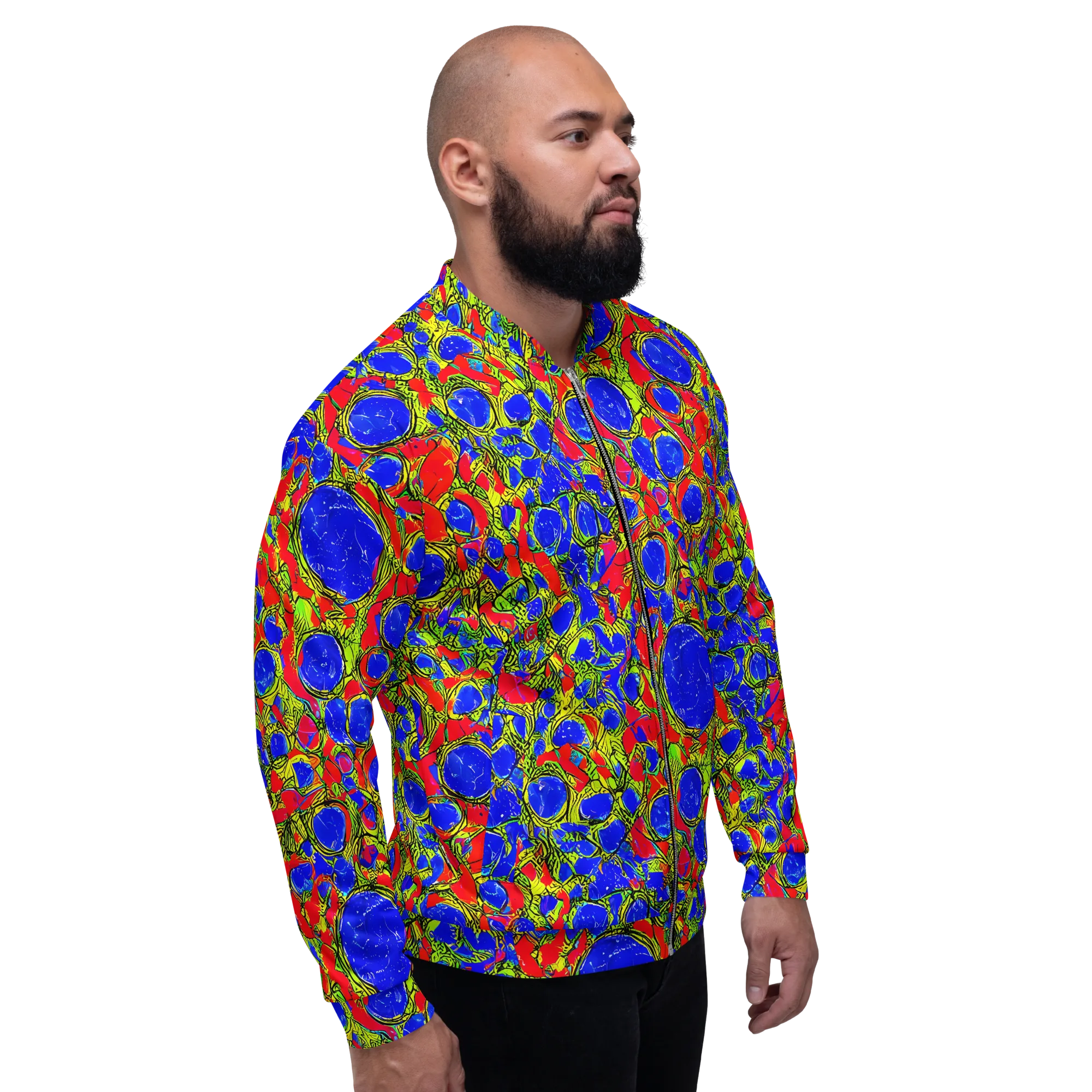 Electric Berry on Bomber Jacket — Right