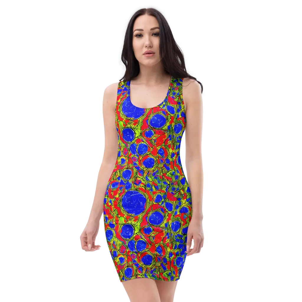 Electric Berry on Bodycon Dress — Front
