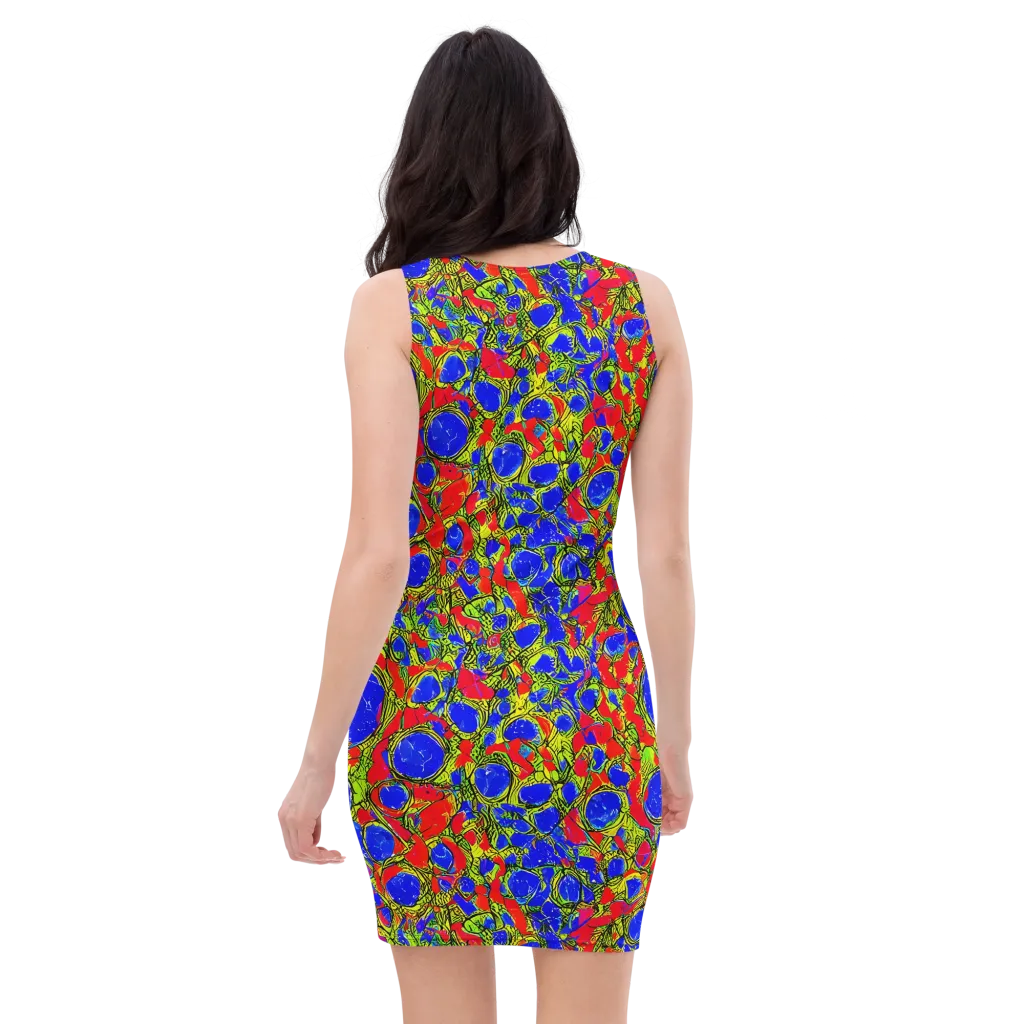 Electric Berry on Bodycon Dress — Back