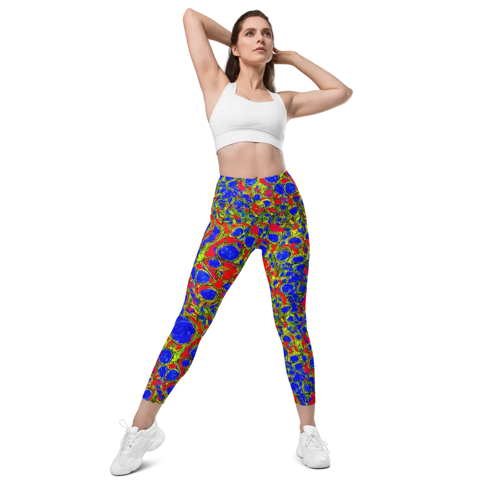 Electric Berry on Leggings with Pockets — Front