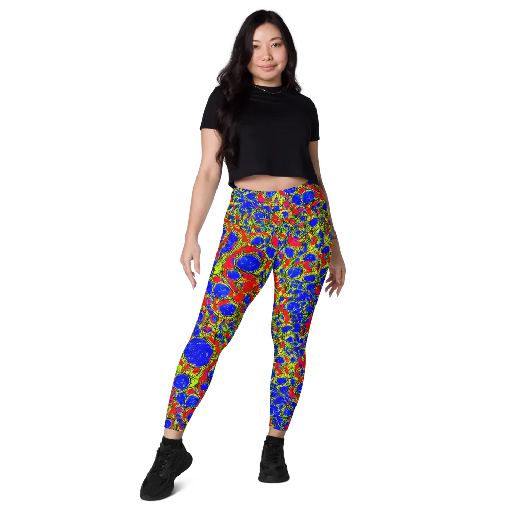 Electric Berry on Leggings with Pockets — Front