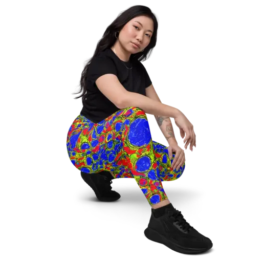 Electric Berry on a Leggings with Pockets