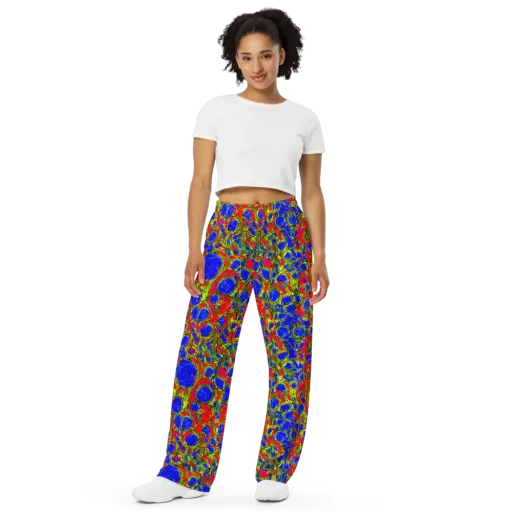 Electric Berry on a Wide-Leg Pants