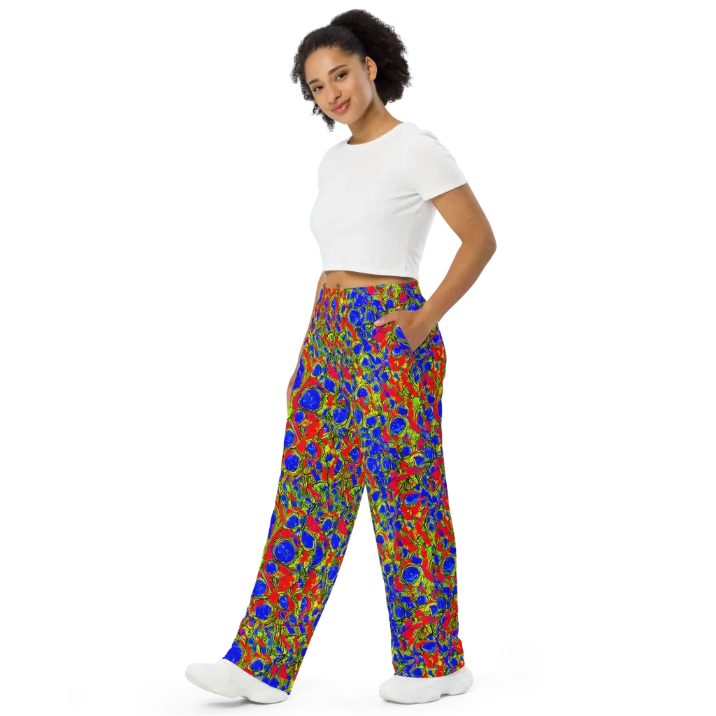 Electric Berry on Wide-Leg Pants — Left Front