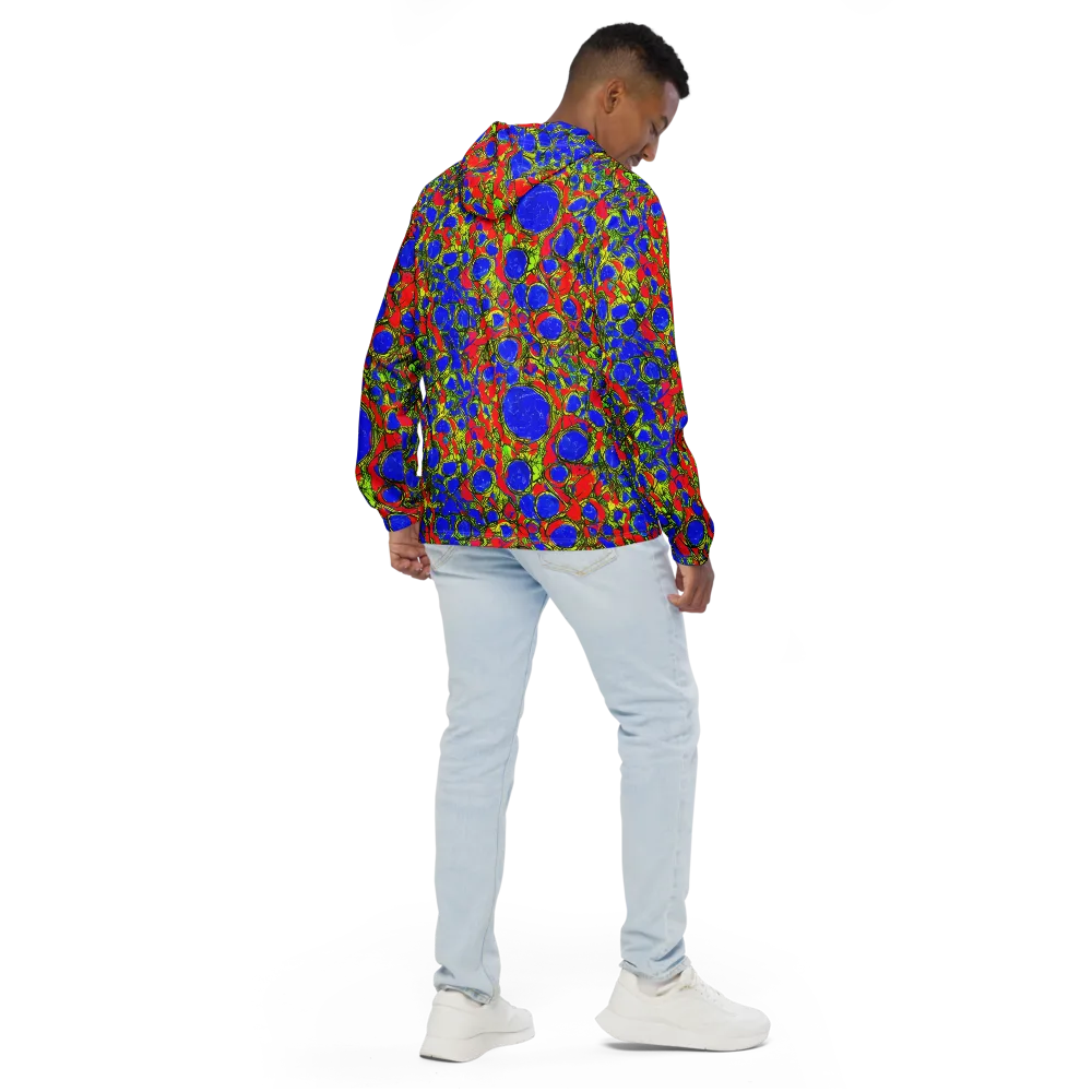Electric Berry on Men's Windbreaker — Back