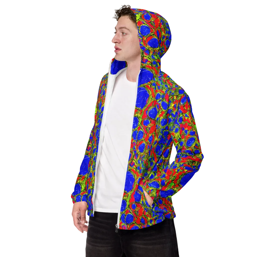 Electric Berry on Men's Windbreaker — Left Front