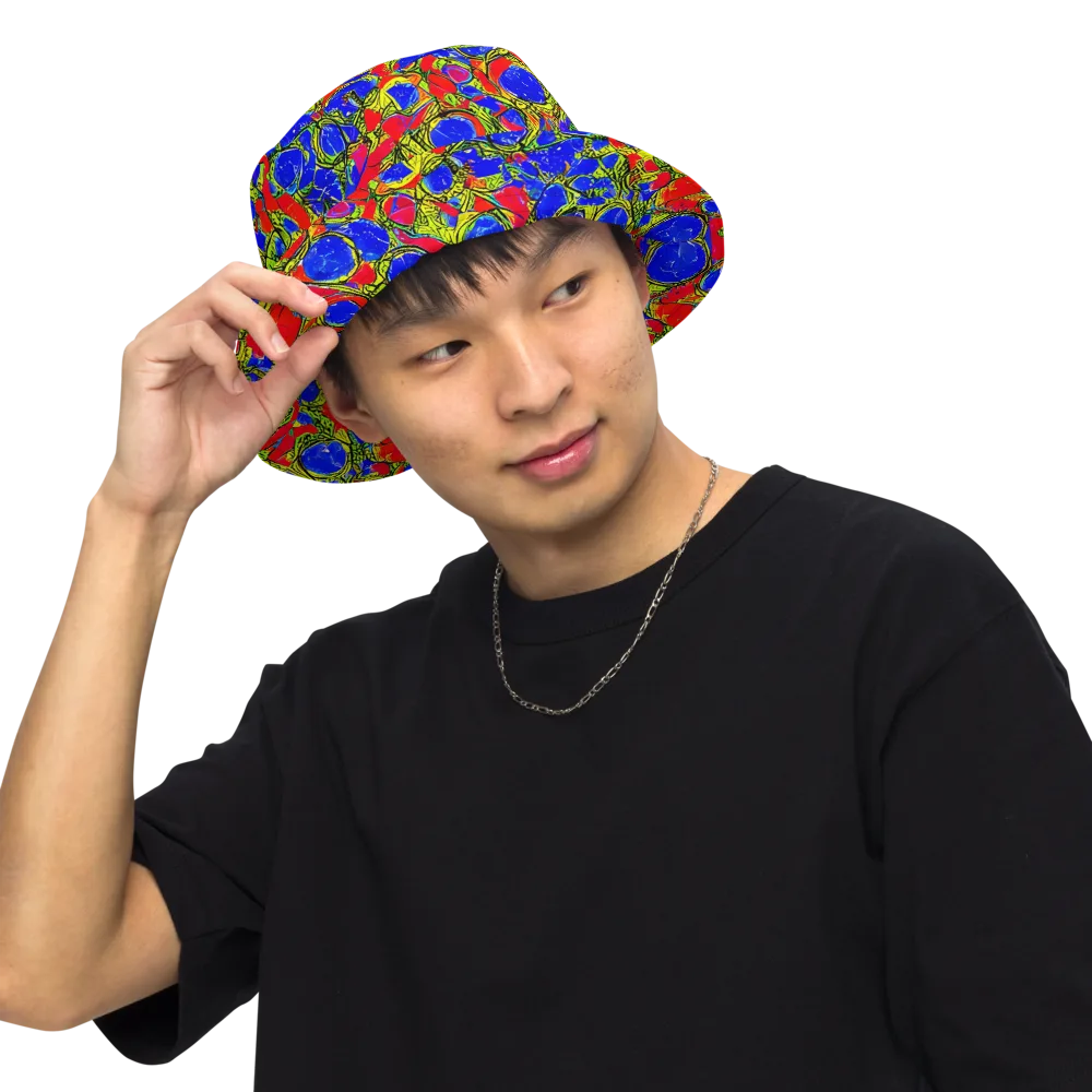 Electric Berry on Reversible Bucket Hat — Front Inside