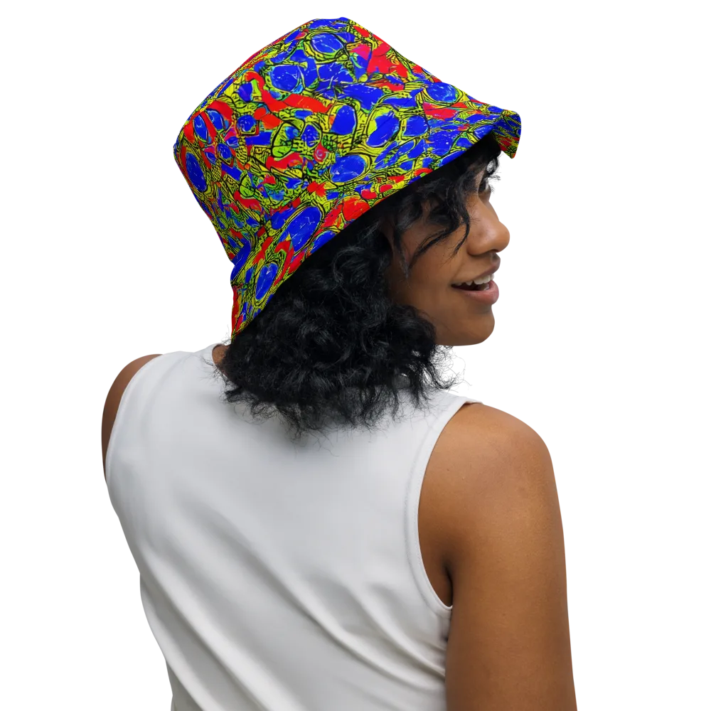 Electric Berry on Reversible Bucket Hat — Right Outside