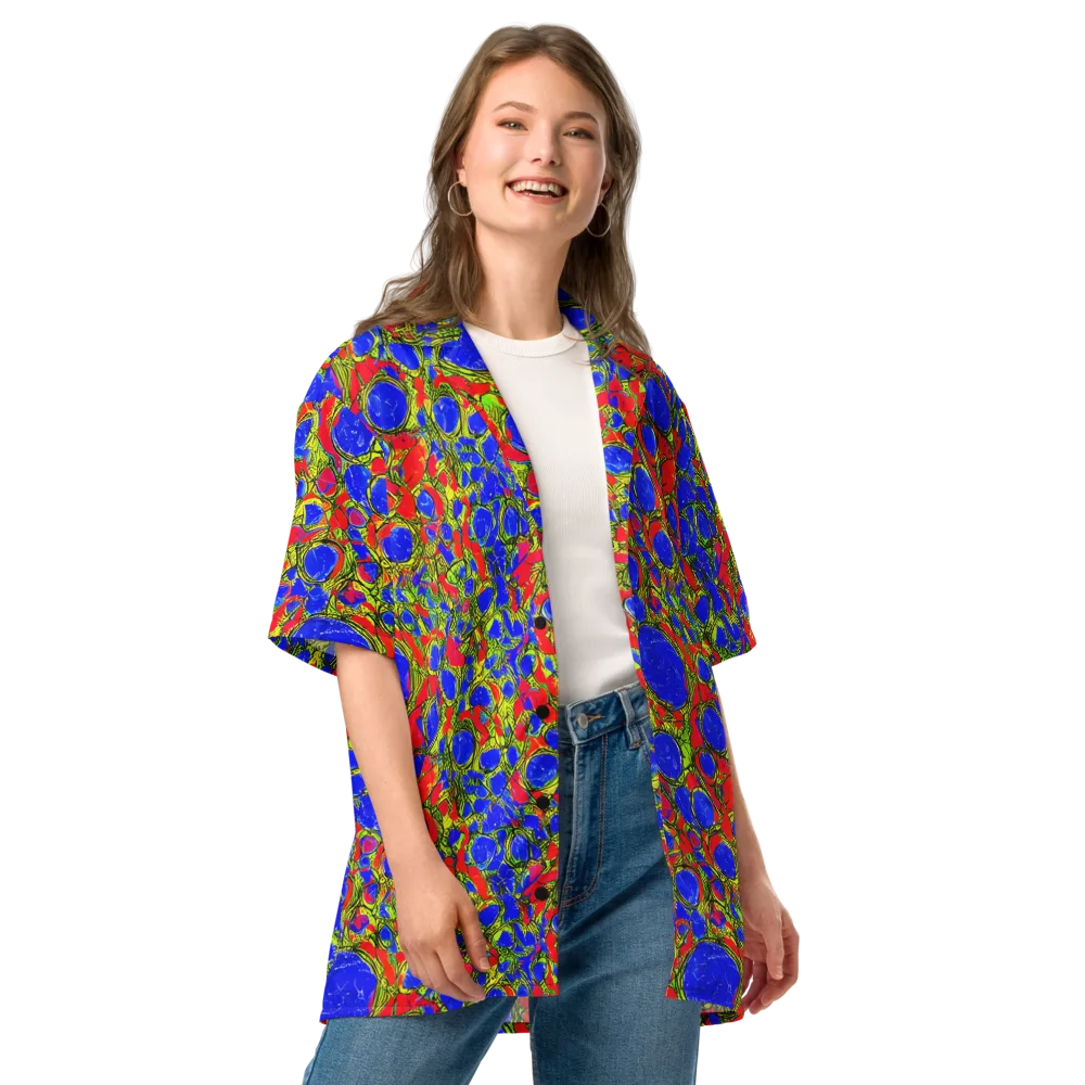Electric Berry on Button Shirt — Front