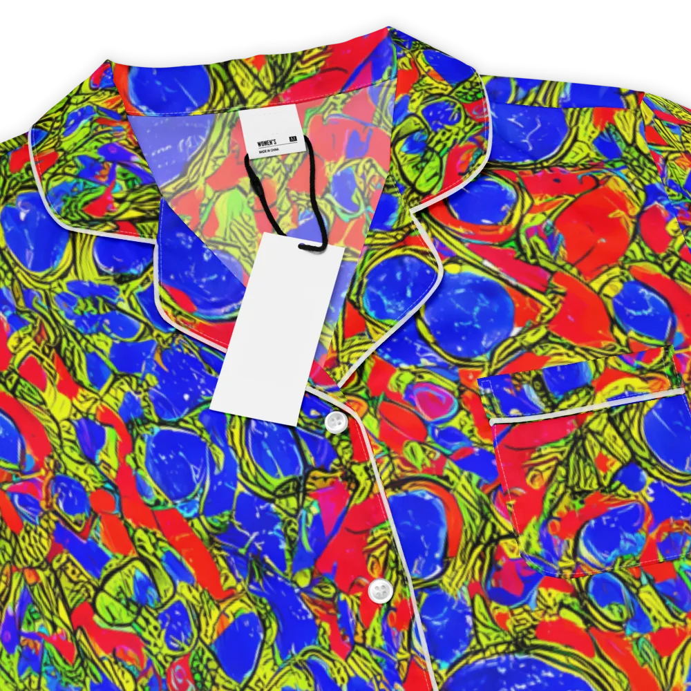 Electric Berry on Women's Short Sleeve Pajama Top — Product details