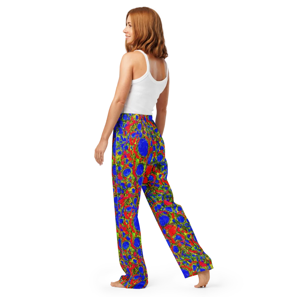 Electric Berry on Women's Pajama Pants — Back