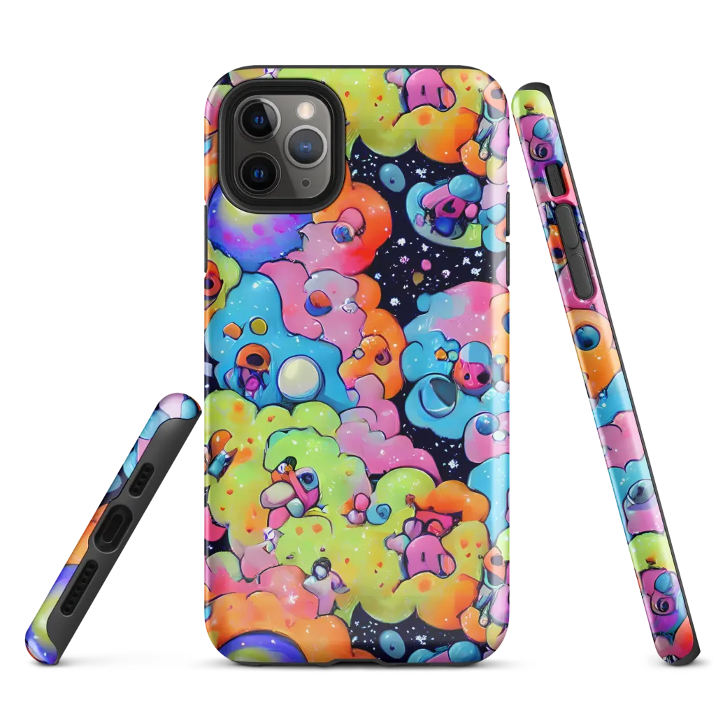 Neon Creature Cosmos on Tough Case for iPhone® — Front