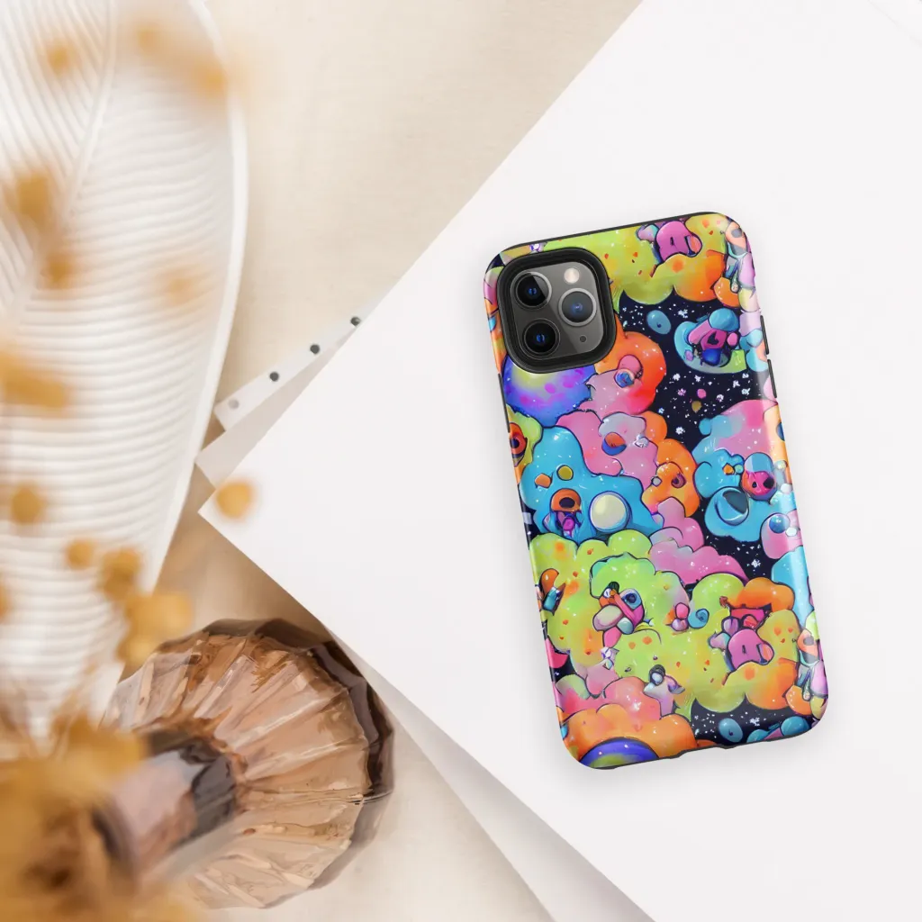 Neon Creature Cosmos on Tough Case for iPhone® — Front