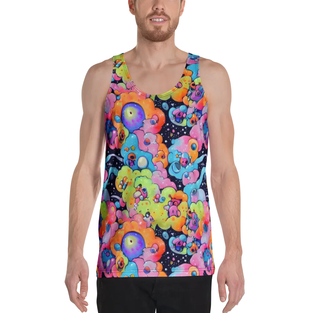 Neon Creature Cosmos on Men's Tank Top — Front