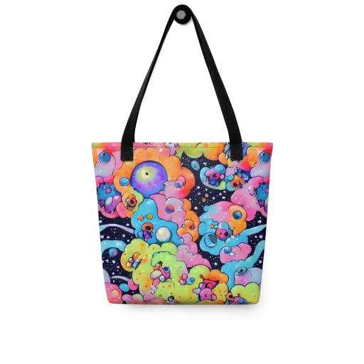 Neon Creature Cosmos on a Tote Bag