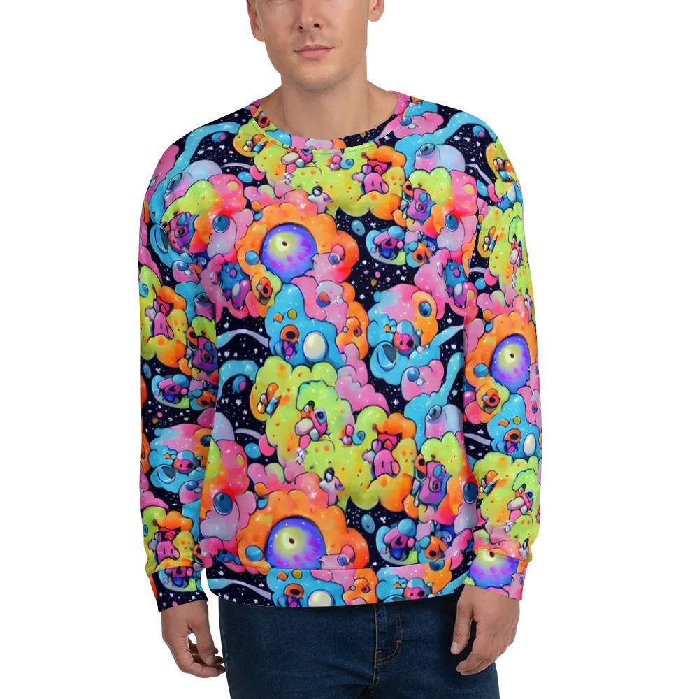 Neon Creature Cosmos on Sweatshirt — Front