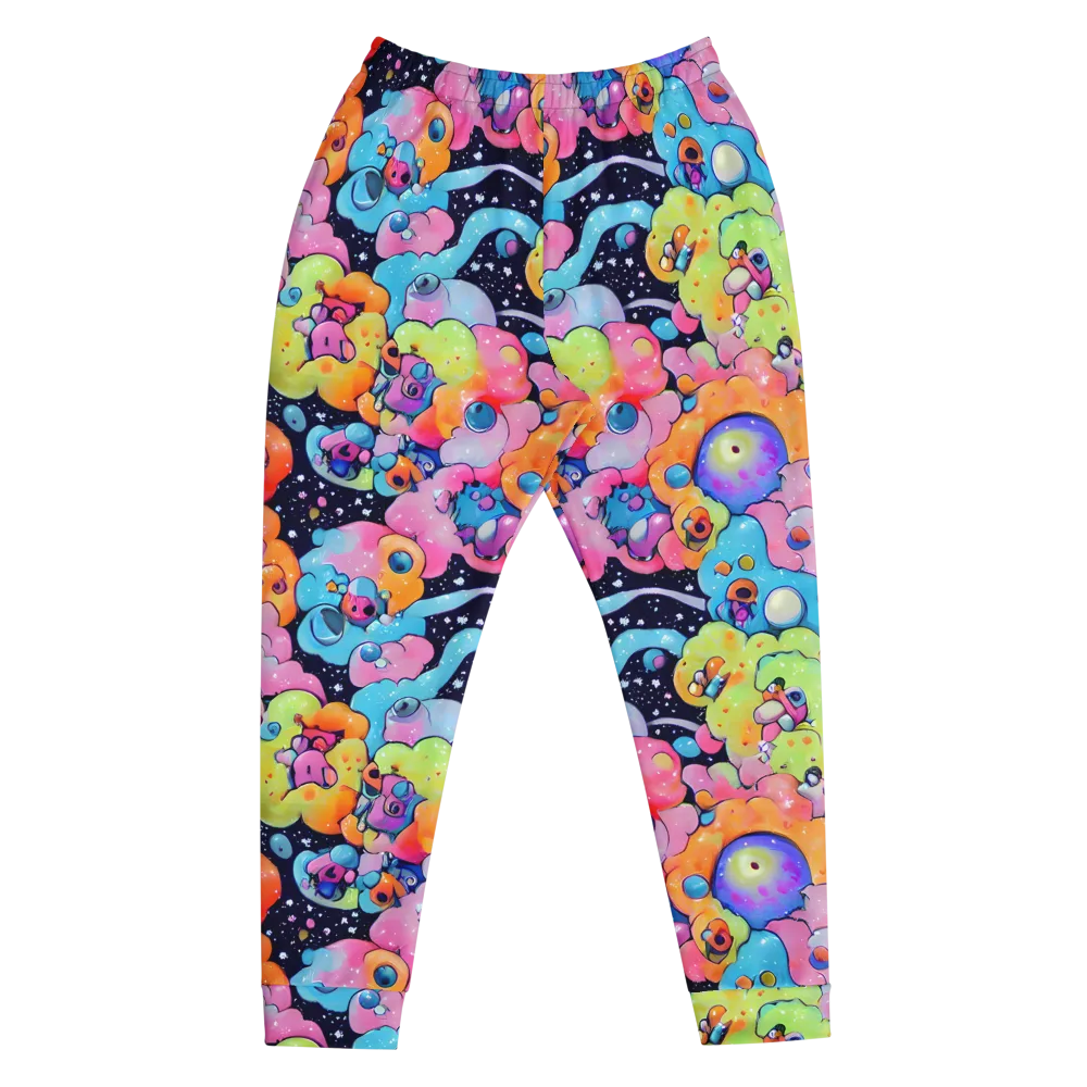 Neon Creature Cosmos on Men's Joggers — Front