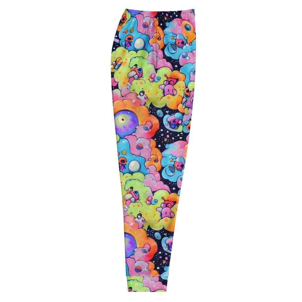 Neon Creature Cosmos on Men's Joggers — Right